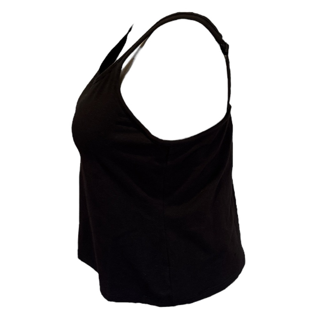 NWOT BALI 40D BLK UNDERWIRE BRA  MINIMALIST CAMISOLE TANK TOP STRETCH LINGERIE - Picture 3 of 11